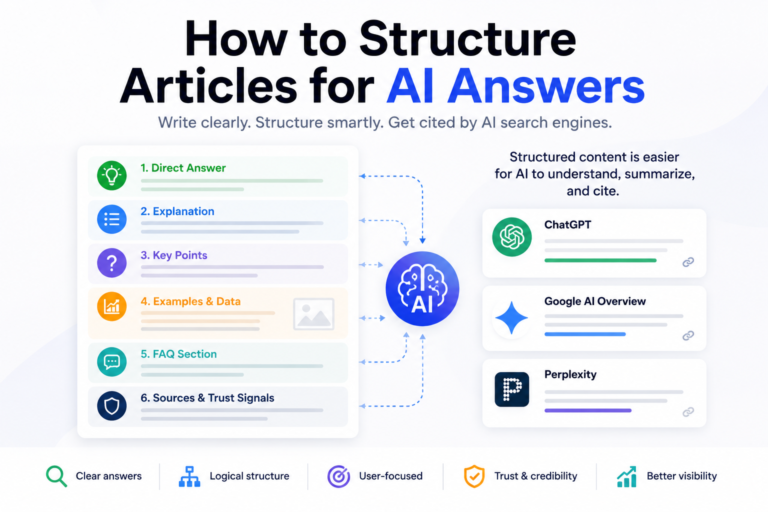 How to structure articles for AI answers
