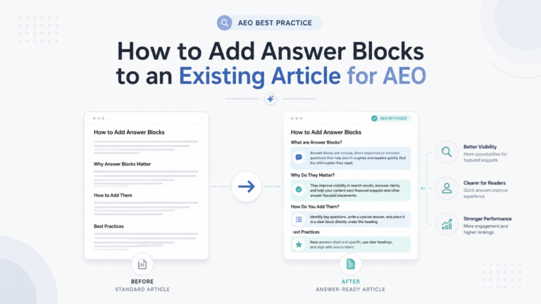 Answer Blocks for AEO