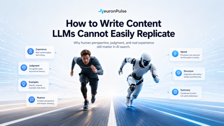 Write content LLms can't replicate