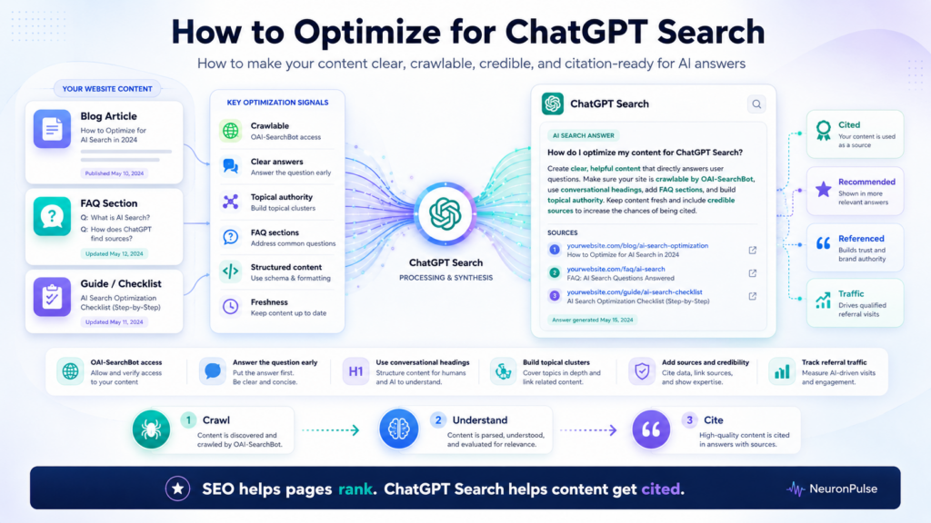 How to optimize for chatgpt search